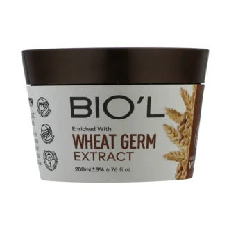 ماسک مو بیول، حجم 200 میلی‌لیتر، احیا کننده، ترمیم کننده، پاک کننده آلودگی‌های محیطی، سازگار با موهای خشک و آسیب‌دیده، دارای عصاره جوانه گندم